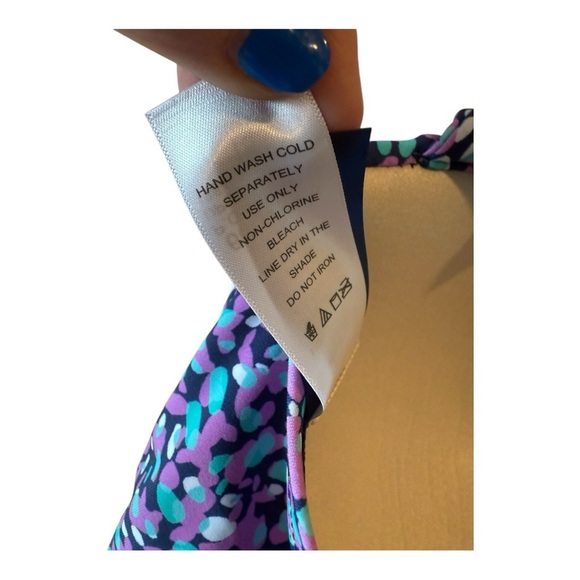 NEW Swimsuits for All Tie Front Halter One Piece Blue Pink Halter Swimsuit 16 - Picture 12 of 16